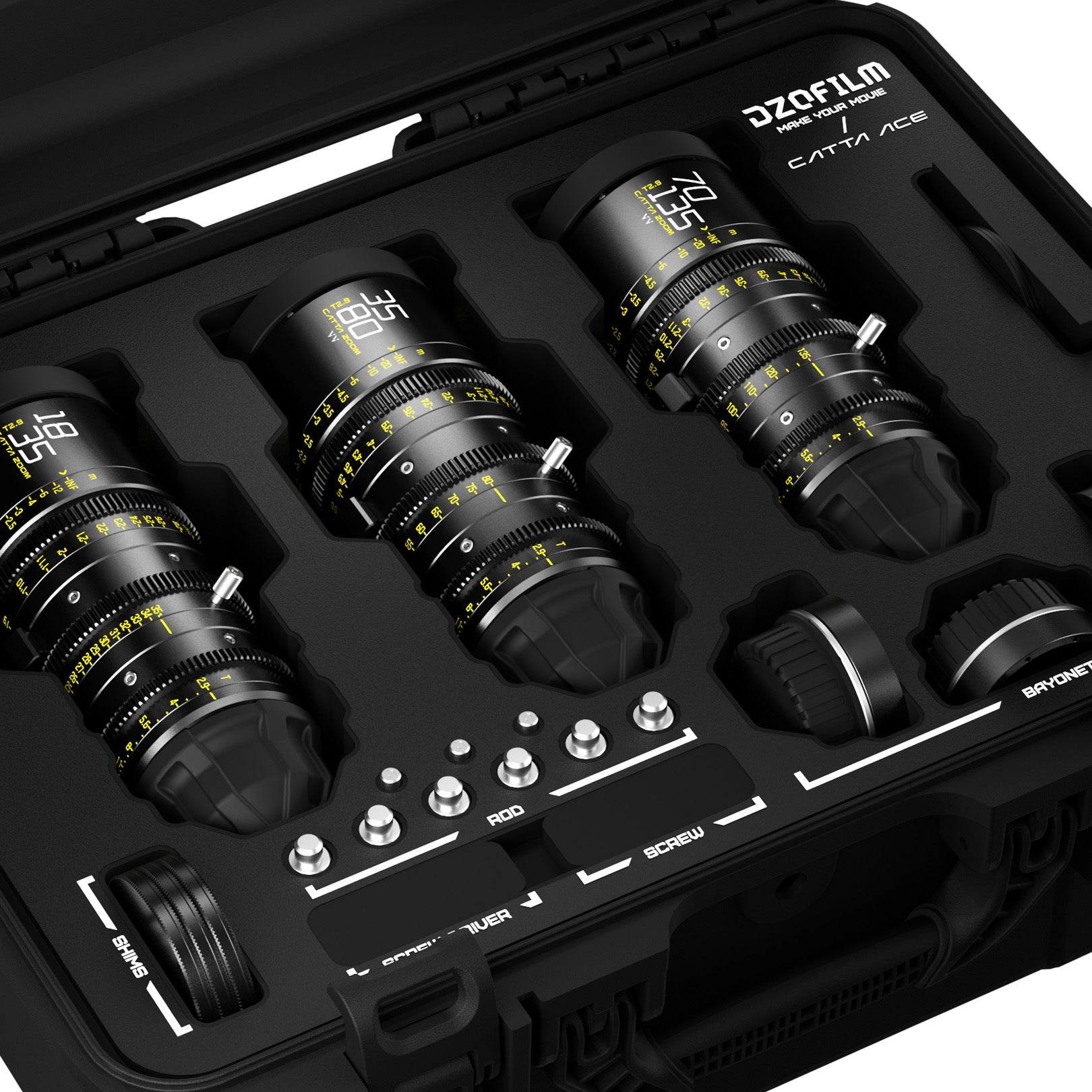 DZOFILM Catta Zoom 35-80 /70-135 T2.9 2本 DZOFilm Catta 70-135mm T2.9 & 18-35mm T2.9 E-Mount Cine Zoom