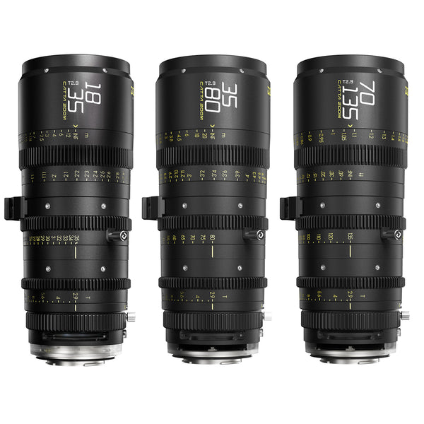 DZOFILM Catta 3-Lens Bundle 18-35/35-80/70-135mm T2.9 (E/L/RF/X/Z, Black)