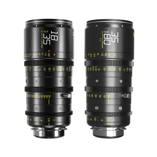 DZOFILM Catta Ace Full-Frame Zoom 18-35/35-80mm T2.9 2-Lens Bundle (PL+EF, Black)