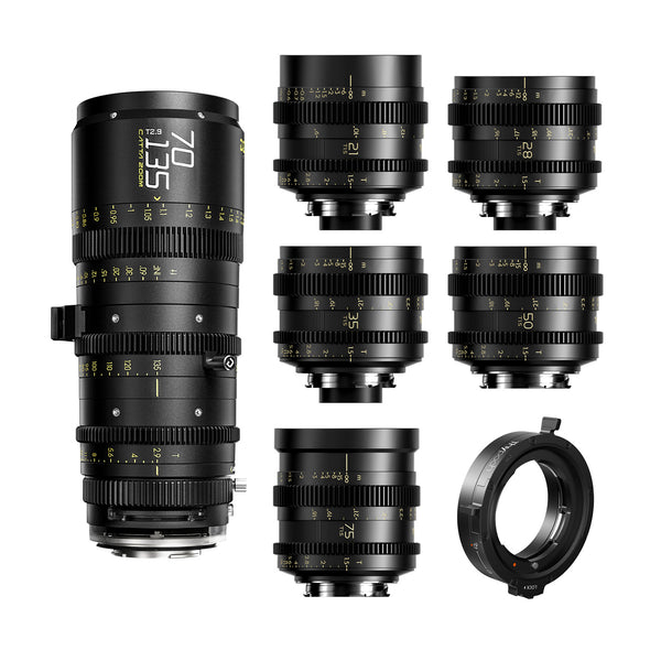 Thypoch DZOFILM Filmmaker 1st Bundle D-Set (Simera-C(M) 5-lens set,  Catta Zoom(Z) 70-135mm, M-Z Postive Lock Adapter)