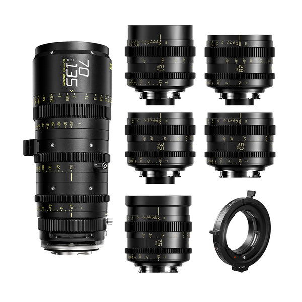 Thypoch DZOFILM Filmmaker 1st Bundle F-Set (Simera-C(M) 5-lens set,  Catta Zoom(E) 70-135mm, M-E Postive Lock Adapter)