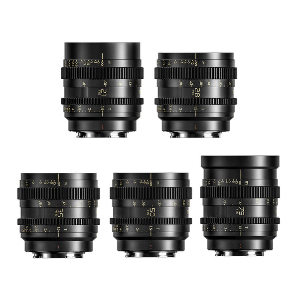 Thypoch Simera-C Full-Frame Cine Lens 5-Lens Set (21/28/35/50/75mm, E-mount)