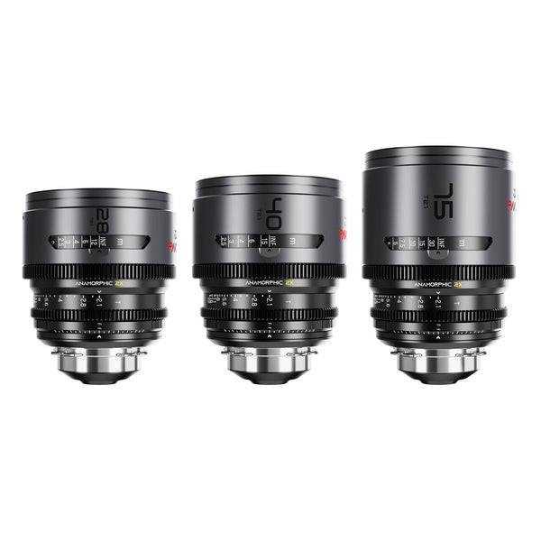 DZOFILM Pavo 2x Anamorphic Prime 3-Lens A-Set (Neutral Coating- PL&EF, feet)