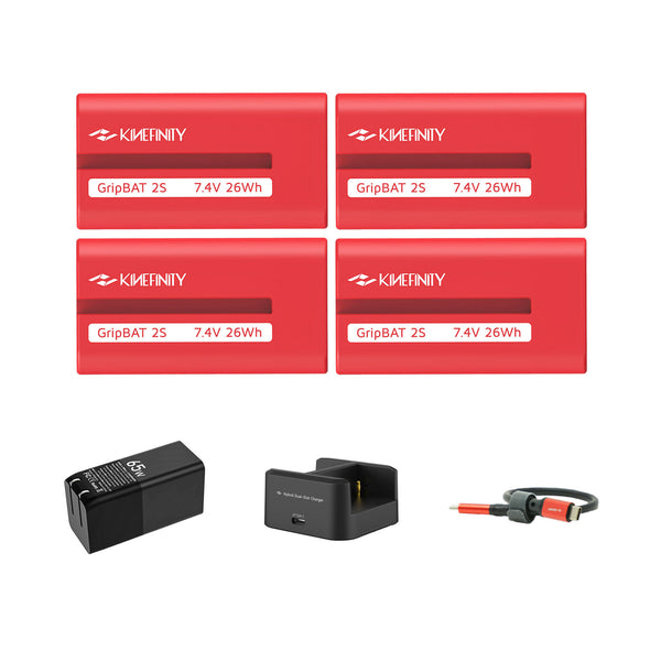 Kinefinity GripBAT 2Sx4 Pack (GripBAT 2Sx4 + PD Hybrid Dual Charger Packx1)