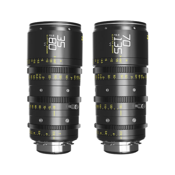 DZOFILM Catta Ace Full-Frame Zoom 35-80/70-135mmT2.9 2-Lens Bundle (PL+EF, Black)